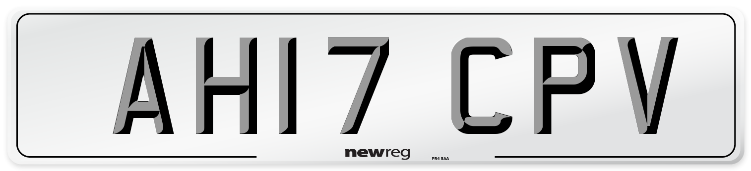 AH17 CPV Number Plate from New Reg